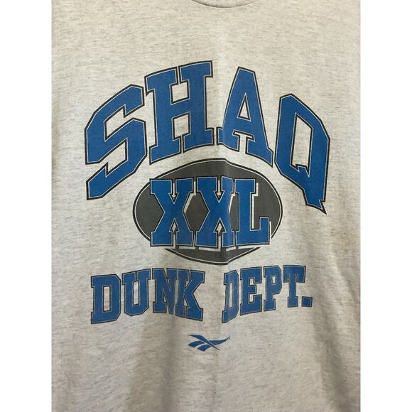 90’s Single Stitch Shaq Dunk Dept Tee Shirt Large 14/16 REEBOK - Picture 2 of 10